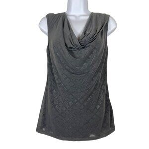 H&M Womens Gray Sleeveless Top Size Small Cowl Neck New
